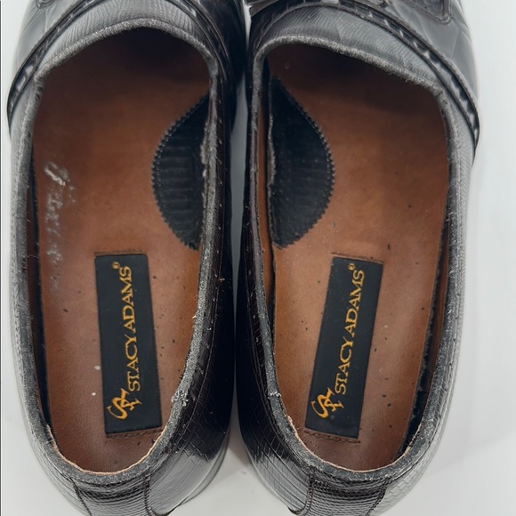 Stacy Adams Brown Leather Loafers Slip-Ons‎ - Picture 6 of 16